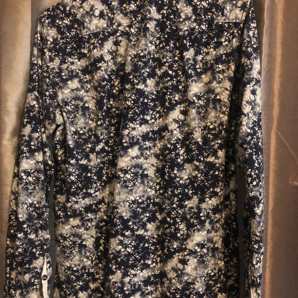 Across The Pond Long Sleeved Navy Blue Shirt